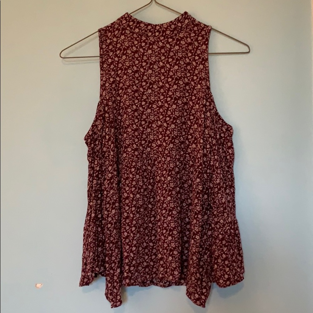 Floral Red American Eagle Blouse
